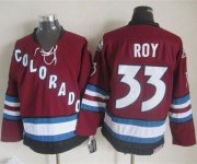 Wholesale Cheap Avalanche #33 Patrick Roy Red CCM Throwback Stitched NHL Jersey
