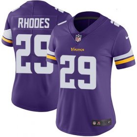 Wholesale Cheap Nike Vikings #29 Xavier Rhodes Purple Team Color Women\'s Stitched NFL Vapor Untouchable Limited Jersey