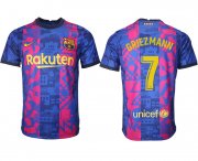 Wholesale Cheap Men 2021-2022 Club Barcelona blue training suit aaa version 7 Soccer Jerseys