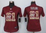 Wholesale Cheap Nike Redskins #21 Sean Taylor Burgundy Red Team Color Women's Stitched NFL Elite Strobe Jersey