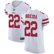 Wholesale Cheap Nike 49ers #22 Matt Breida White Men's Stitched NFL Vapor Untouchable Elite Jersey