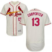 Wholesale Cheap Cardinals #13 Matt Carpenter Cream Flexbase Authentic Collection Stitched MLB Jersey