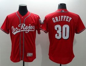 Wholesale Cheap Reds #30 Ken Griffey Red Flexbase Authentic Collection Los Rojos Stitched MLB Jersey