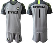 Wholesale Cheap Inter Milan #1 Handanovic Grey Goalkeeper Soccer Club Jersey