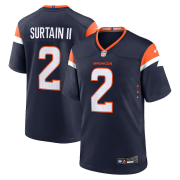 Cheap Men's Denver Broncos #2 Pat Surtain II Navy 2024 Game Stitched Jersey