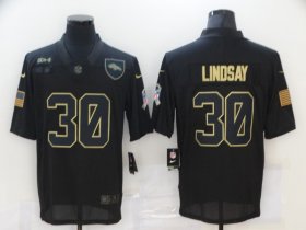 Wholesale Cheap Men\'s Denver Broncos #30 Phillip Lindsay Black 2020 Salute To Service Stitched NFL Nike Limited Jersey