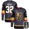 Wholesale Cheap Men's Vegas Golden Knights #32 Jonathan Quick Gray 2023 Stanley Cup Final Stitched Jersey