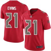 Wholesale Cheap Nike Buccaneers #21 Justin Evans Red Men's Stitched NFL Limited Rush Jersey
