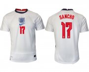 Wholesale Cheap Men 2020-2021 European Cup England home aaa version white 17 Nike Soccer Jersey