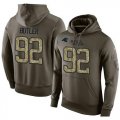 Wholesale Cheap NFL Men's Nike Carolina Panthers #92 Vernon Butler Stitched Green Olive Salute To Service KO Performance Hoodie