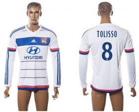 Wholesale Cheap Lyon #8 Tolisso Home Long Sleeves Soccer Club Jersey