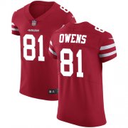 Wholesale Cheap Nike 49ers #81 Terrell Owens Red Team Color Men's Stitched NFL Vapor Untouchable Elite Jersey