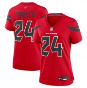 Cheap Women's Houston Texans #24 Derek Stingley Jr. Red 2024 Alternate Stitched Jersey