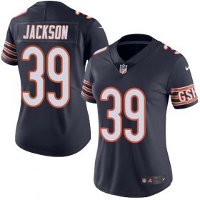 Wholesale Cheap Nike Bears #39 Eddie Jackson Navy Blue Team Color Women\'s Stitched NFL Vapor Untouchable Limited Jersey