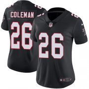 Wholesale Cheap Nike Falcons #26 Tevin Coleman Black Alternate Women's Stitched NFL Vapor Untouchable Limited Jersey