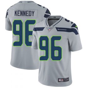 Wholesale Cheap Nike Seahawks #96 Cortez Kennedy Grey Alternate Men\'s Stitched NFL Vapor Untouchable Limited Jersey