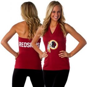 Wholesale Cheap Women\'s All Sports Couture Washington Redskins Blown Coverage Halter Top