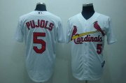 Wholesale Cheap Cardinals #5 Albert Pujols Stitched White MLB Jersey