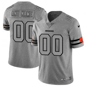 Wholesale Cheap Cleveland Browns Custom Men\'s Nike Gray Gridiron II Vapor Untouchable Limited NFL Jersey