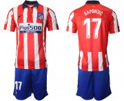 Wholesale Cheap Men 2020-2021 club Atletico Madrid home 17 red Soccer Jerseys