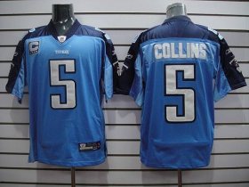 Wholesale Cheap Titans #5 Kerry Collins Stitched Baby Blue NFL Jersey