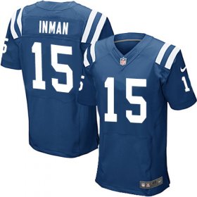 Wholesale Cheap Nike Colts #15 Dontrelle Inman Royal Blue Team Color Men\'s Stitched NFL Elite Jersey