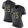Wholesale Cheap Nike Bears #15 Eddy Pineiro Black Women's Stitched NFL Limited 2016 Salute to Service Jersey
