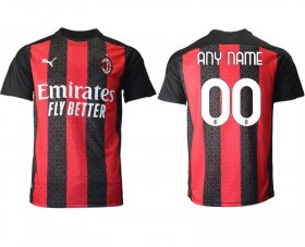 Wholesale Cheap Men 2020-2021 club AC milan home aaa version customized red Soccer Jerseys