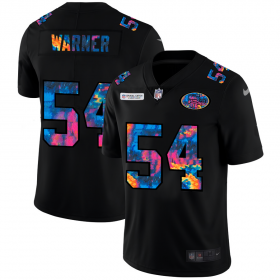 Cheap San Francisco 49ers #54 Fred Warner Men\'s Nike Multi-Color Black 2020 NFL Crucial Catch Vapor Untouchable Limited Jersey