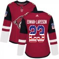 Wholesale Cheap Adidas Coyotes #23 Oliver Ekman-Larsson Maroon Home Authentic USA Flag Women's Stitched NHL Jersey