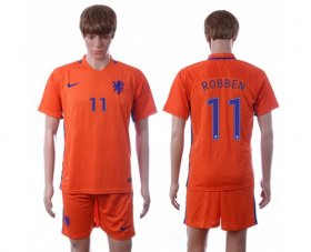 Wholesale Cheap Holland #11 Robben Home Soccer Country Jersey