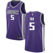 Wholesale Cheap Women's Sacramento Kings #5 De'Aaron Fox Purple Basketball Swingman Icon Edition Jersey