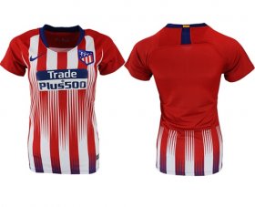 Wholesale Cheap Women\'s Atletico Madrid Blank Home Soccer Club Jersey
