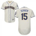 Wholesale Cheap Mariners #15 Kyle Seager Cream Flexbase Authentic Collection Stitched MLB Jersey