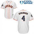 Wholesale Cheap Astros #4 George Springer White New Cool Base 2019 World Series Bound Stitched MLB Jersey
