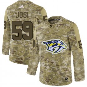 Wholesale Cheap Adidas Predators #59 Roman Josi Camo Authentic Stitched NHL Jersey