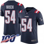 Wholesale Cheap Nike Patriots #54 Tedy Bruschi Navy Blue Men's Stitched NFL Limited Rush 100th Season Jersey