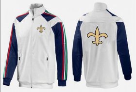 Wholesale Cheap NFL New Orleans Saints Team Logo Jacket White_2