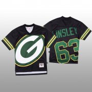 Wholesale Cheap NFL Green Bay Packers #63 Corey Linsley Black Men's Mitchell & Nell Big Face Fashion Limited NFL Jersey