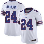 Wholesale Cheap Nike Bills #24 Taron Johnson White Men's Stitched NFL Vapor Untouchable Limited Jersey