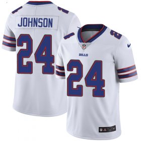 Wholesale Cheap Nike Bills #24 Taron Johnson White Men\'s Stitched NFL Vapor Untouchable Limited Jersey