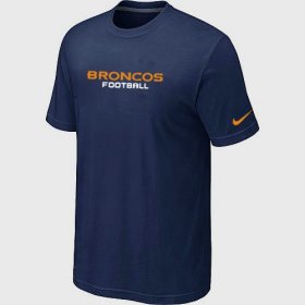 Wholesale Cheap Nike Denver Broncos Sideline Legend Authentic Font Dri-FIT NFL T-Shirt Midnight Blue
