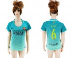 Wholesale Cheap Women's Barcelona #6 Xavi Sec Away Soccer Club Jersey