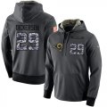 Wholesale Cheap NFL Men's Nike Los Angeles Rams #29 Eric Dickerson Stitched Black Anthracite Salute to Service Player Performance Hoodie