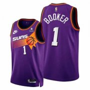 Wholesale Cheap Men's Phoenix Suns #1 Devin Booker Purple Stitched Jersey