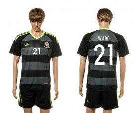Wholesale Cheap Wales #21 Ward Black Away Soccer Club Jersey