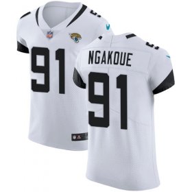 Wholesale Cheap Nike Jaguars #91 Yannick Ngakoue White Men\'s Stitched NFL Vapor Untouchable Elite Jersey