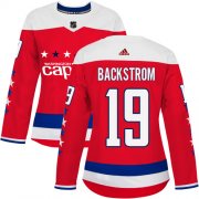 Wholesale Cheap Adidas Capitals #19 Nicklas Backstrom Red Alternate Authentic Women's Stitched NHL Jersey