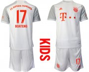 Wholesale Cheap Youth 2020-2021 club Bayern Munich away white 17 Soccer Jerseys