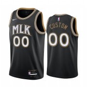 Wholesale Cheap Men's Nike Hawks Custom Personalized Swingman Black NBA 2020-21 City Edition Jersey